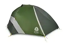 Compact Sierra Designs outdoor camping tent for backpacking and hiking trips.
